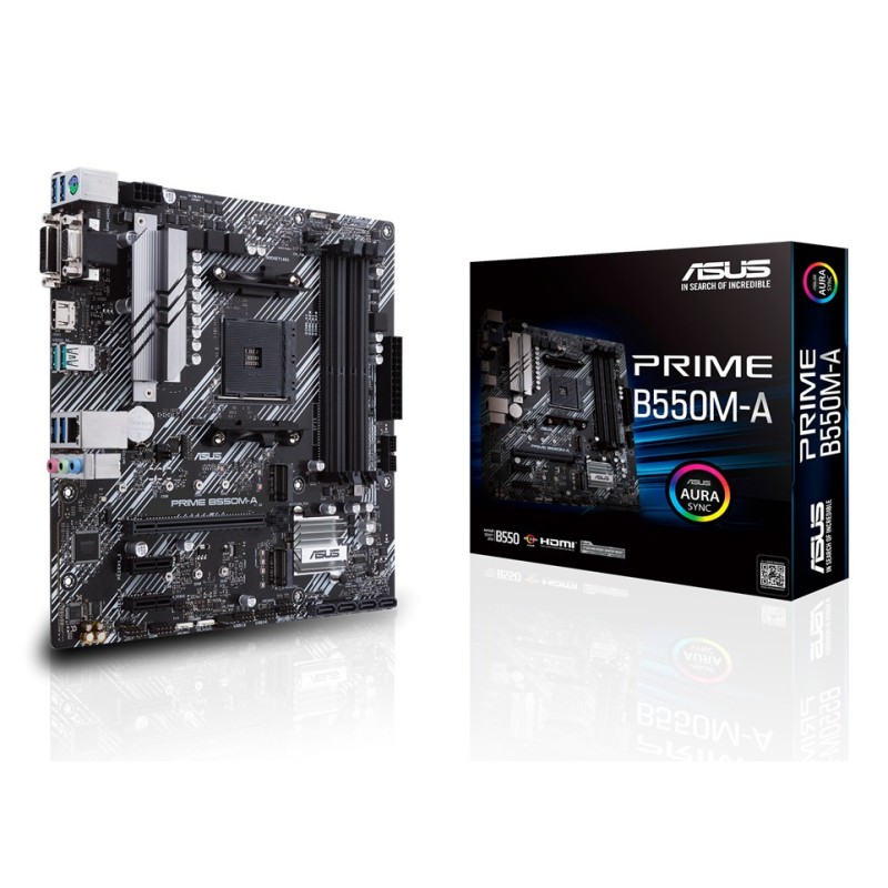 ASUS PRIME B550M-A AMD B550 Emplacement AM4 micro ATX