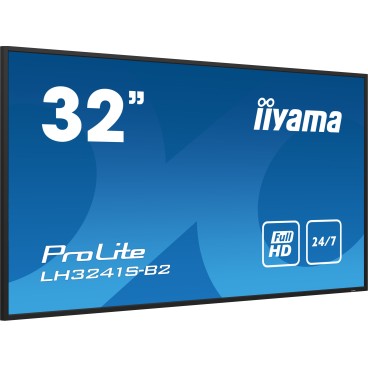 iiyama LH3241S-B2 affichage de messages En forme de kiosk 80 cm (31.5") LED 350 cd m² Full HD Noir 24 7