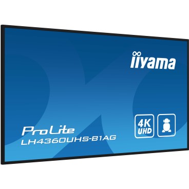 iiyama LH4360UHS-B1AG affichage de messages Carte A numérique 108 cm (42.5") LED Wifi 500 cd m² 4K Ultra HD Noir Intégré dans