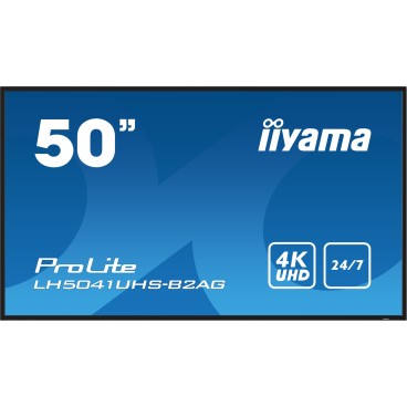 iiyama LH5041UHS-B2AG affichage de messages Écran plat de signalisation numérique 127 cm (50") LCD 500 cd m² 4K Ultra HD Noir