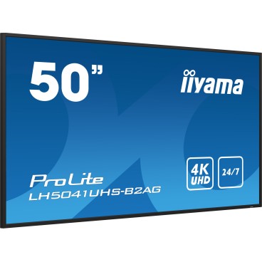 iiyama LH5041UHS-B2AG affichage de messages Écran plat de signalisation numérique 127 cm (50") LCD 500 cd m² 4K Ultra HD Noir