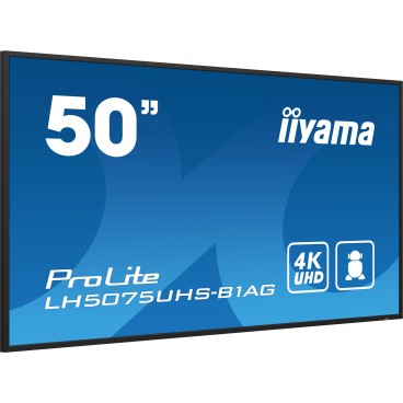 iiyama LH5075UHS-B1AG affichage de messages Écran plat de signalisation numérique 125,7 cm (49.5") LCD Wifi 500 cd m² 4K Ultra