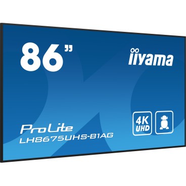 iiyama LH8675UHS-B1AG affichage de messages Écran plat de signalisation numérique 2,17 m (85.6") LCD Wifi 500 cd m² 4K Ultra HD