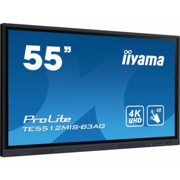 iiyama TE5512MIS-B3AG affichage de messages En forme de kiosk 139,7 cm (55") LCD Wifi 400 cd m² 4K Ultra HD Noir Écran tactile