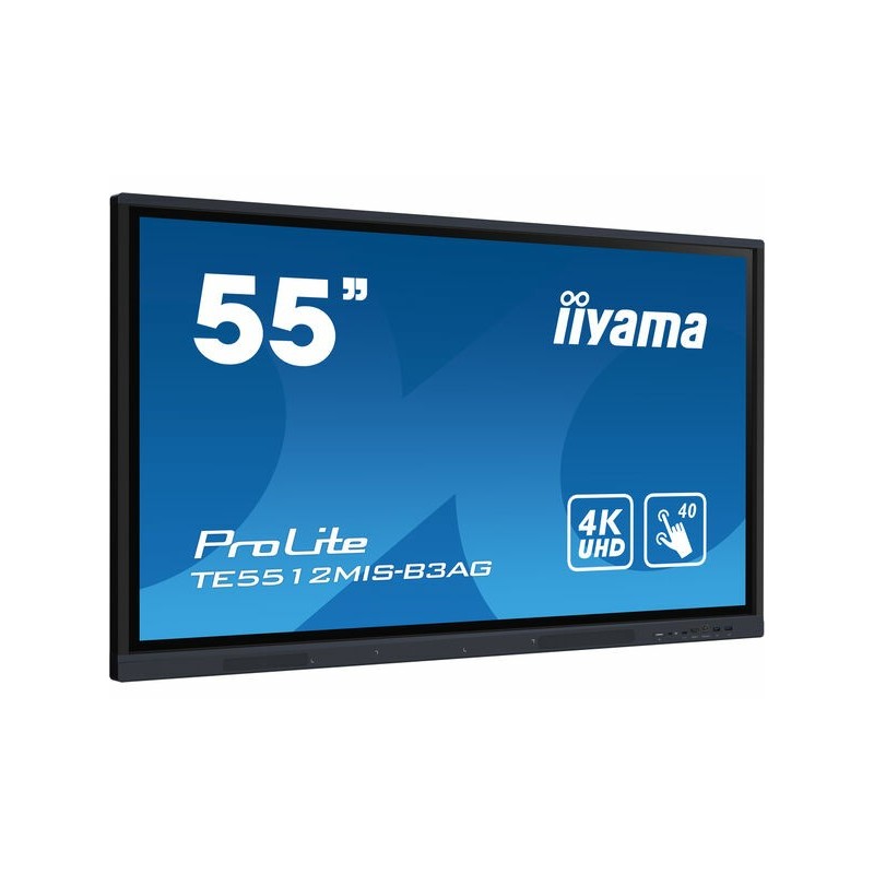 iiyama TE5512MIS-B3AG affichage de messages En forme de kiosk 139,7 cm (55") LCD Wifi 400 cd m² 4K Ultra HD Noir Écran tactile