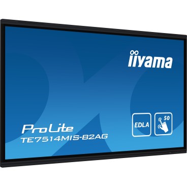 iiyama PROLITE TE7514MIS-B2AG Écran plat de signalisation numérique 190,5 cm (75") LCD Wifi 435 cd m² 4K Ultra HD Noir Écran