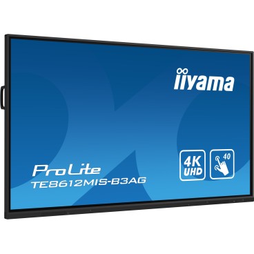 iiyama TE8612MIS-B3AG affichage de messages En forme de kiosk 2,18 m (86") LCD Wifi 400 cd m² 4K Ultra HD Noir Écran tactile