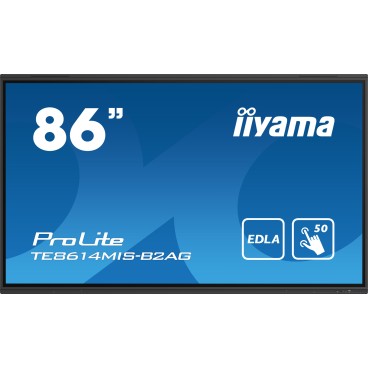 iiyama PROLITE TE8614MIS-B2AG Écran plat de signalisation numérique 2,18 m (86") LCD Wifi 435 cd m² 4K Ultra HD Noir Écran