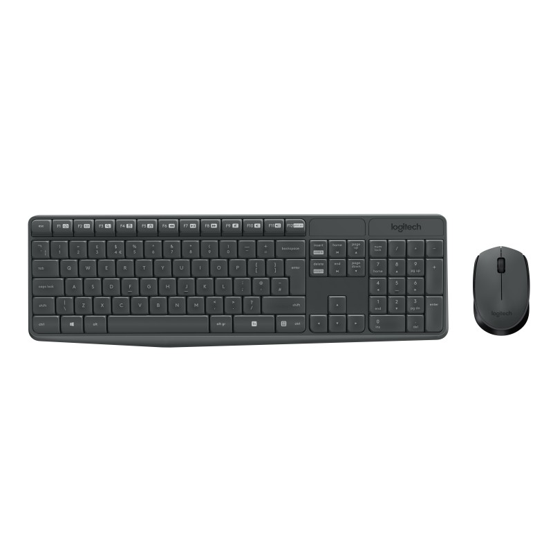 Logitech MK235 clavier Souris incluse Universel USB AZERTY Français Gris