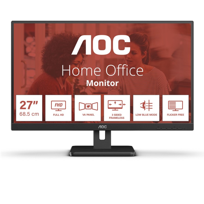 AOC 27E3UM BK écran plat de PC 68,6 cm (27") 1920 x 1080 pixels Full HD Noir