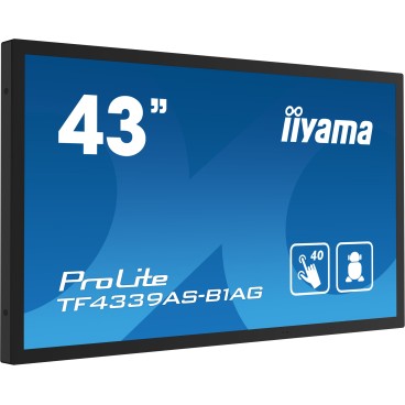 iiyama TF4339AS-B1AG affichage de messages Écran plat de signalisation numérique 108 cm (42.5") LED 500 cd m² 4K Ultra HD Noir