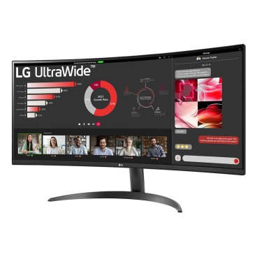 LG 34WR50QK-B écran plat de PC 86,4 cm (34") 3440 x 1440 pixels Wide Quad HD Noir