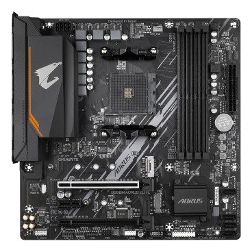 GIGABYTE B550M AORUS ELITE Carte mère - Processeurs AMD Ryzen 5000, VRM 5+3 phases, jusqu'à 4733 MHz DDR4, 1xPCIe 4.0 + 1xPCIe