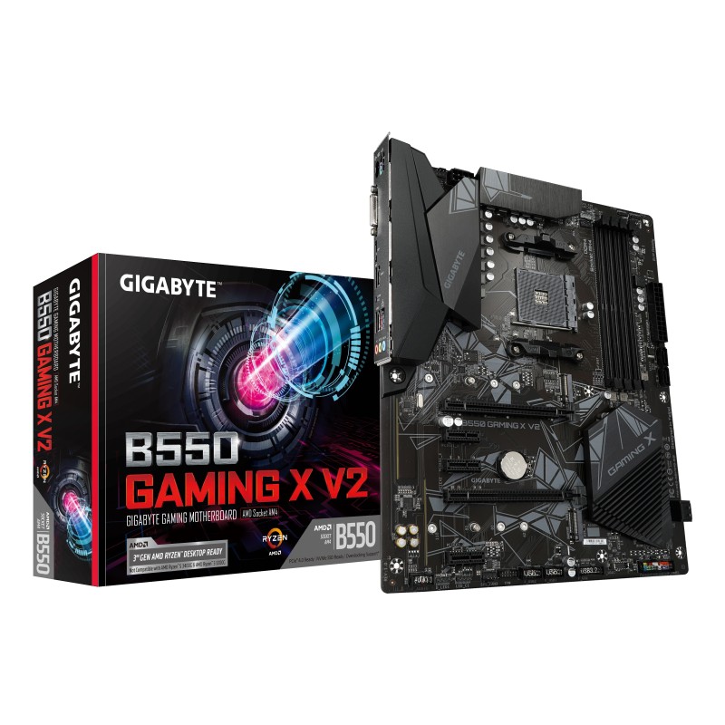 GIGABYTE B550 Gaming X V2 Carte mère - Processeurs AMD Ryzen 5000, VRM 10+3 phases, jusqu'à 4733 MHz DDR4, 1xPCIe 4.0 + 1xPCIe