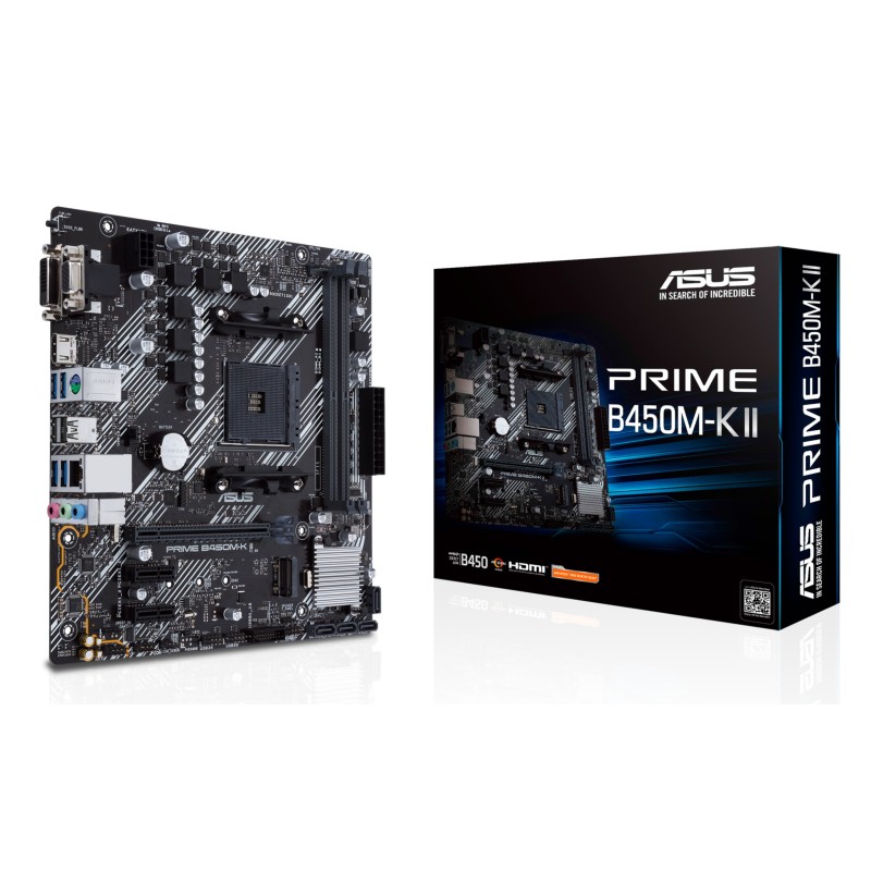 ASUS Prime B450M-K II AMD B450 Emplacement AM4 micro ATX