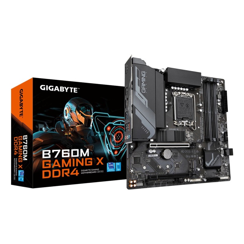 GIGABYTE B760M GAMING X DDR4 Carte mère - Prend en charge les processeurs Intel Core de 14e génération, VRM numérique 8+1+1