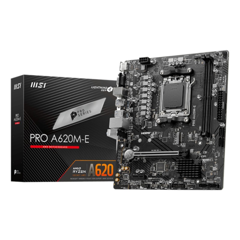 MSI PRO A620M-E carte mère AMD A620 Emplacement AM5 micro ATX