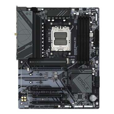 GIGABYTE B650 EAGLE AX Carte mère - AMD Ryzen série 9000, VRM 12+2+2 phases, jusqu'à 7600 MHz DDR5 (OC), 1xPCIe 5.0 + 2xPCIe