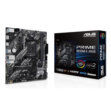 ASUS PRIME B550M-K ARGB AMD B550 Emplacement AM4 micro ATX