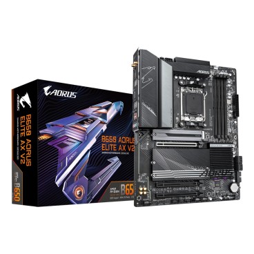 GIGABYTE B650 AORUS ELITE AX V2 Carte mère - AMD Ryzen série 9000, VRM 12+2+2 phases, jusqu'à 8000 MHz DDR5 (OC), 1xPCIe 5.0 +