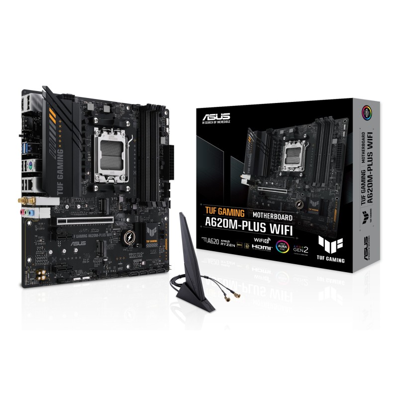 ASUS TUF GAMING A620M-PLUS WIFI AMD A620 Emplacement AM5 micro ATX