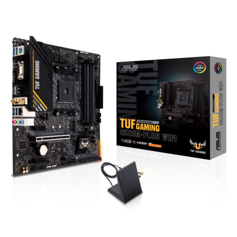 ASUS TUF GAMING A520M-PLUS WIFI AMD A520 Emplacement AM4 micro ATX