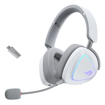 ASUS ROG Delta II Casque Avec fil &sans fil Arceau Gaming USB Type-C Bluetooth Blanc