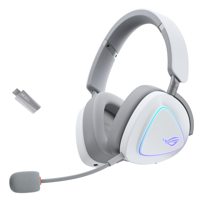 ASUS ROG Delta II Casque Avec fil &sans fil Arceau Gaming USB Type-C Bluetooth Blanc