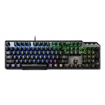 MSI VIGOR GK50 ELITE BOX WHITE clavier Gaming USB AZERTY Français Noir, Métallique