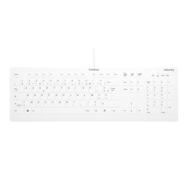 Contour Design Active Key AK-C8112 clavier Médical USB AZERTY Français Blanc