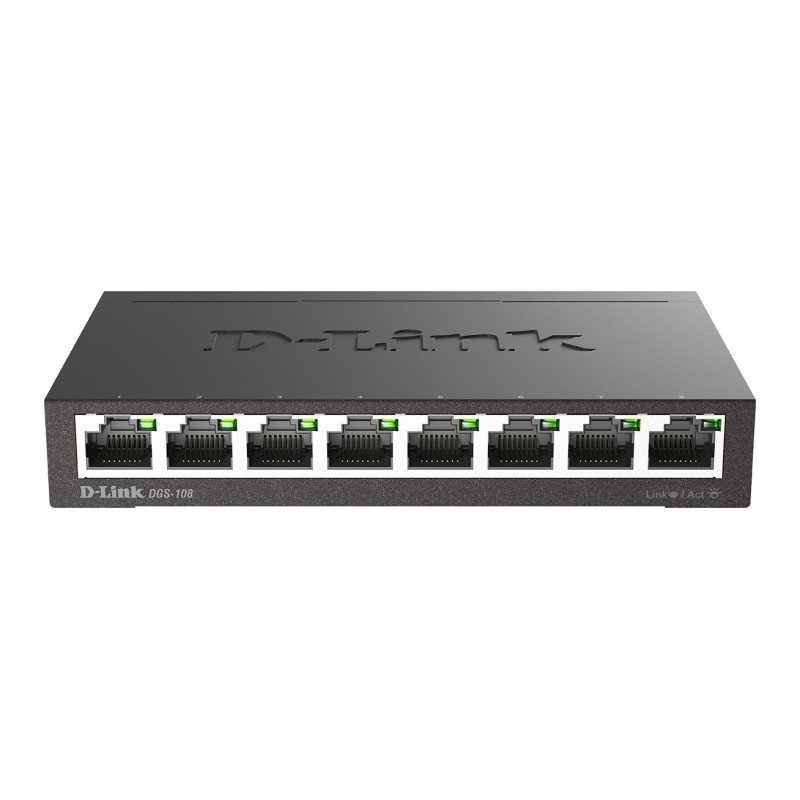 D-Link DGS-108 Non-géré L2 Gigabit Ethernet (10 100 1000) Noir