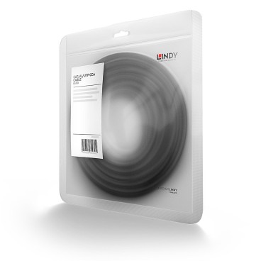 Lindy Câble réseau Noir Cat.6 U UTP, 0.3m