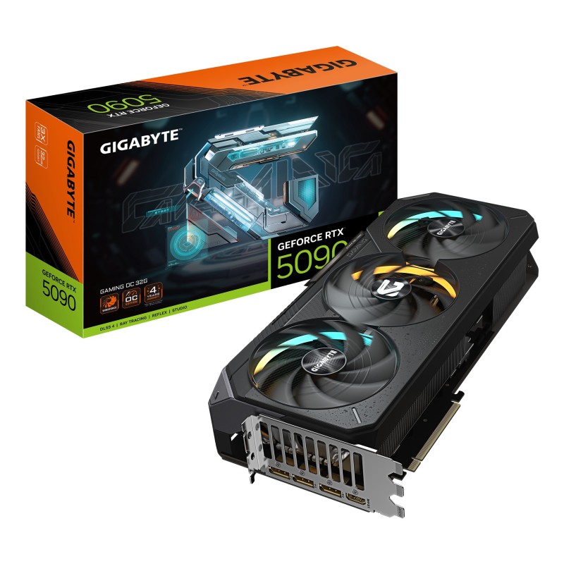 GIGABYTE GeForce RTX 5090 GAMING OC 32G Carte Graphique - 32 Go GDDR7, 512 bits, PCI-E 5.0, 2550MHz Core Clock, 3 x DP 2.1a, 1
