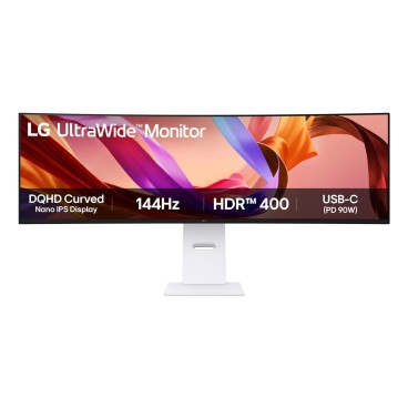 LG 49U950A-W.AEU écran plat de PC 124,5 cm (49") 5120 x 1440 pixels Dual QHD LED Noir, Blanc