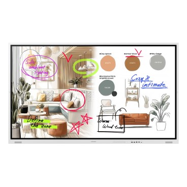 Samsung WM85FX tableau blanc interactif 2,16 m (85") 3840 x 2160 pixels Écran tactile Gris, Blanc
