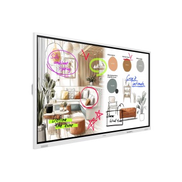 Samsung WM85FX tableau blanc interactif 2,16 m (85") 3840 x 2160 pixels Écran tactile Gris, Blanc