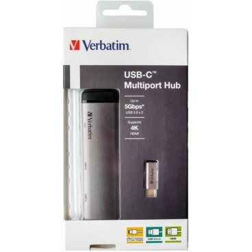 Verbatim 49140 station d'accueil USB 3.2 Gen 1 (3.1 Gen 1) Type-C