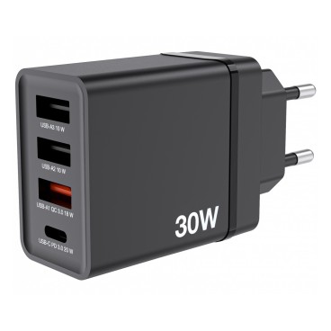 Verbatim Chargeur USB mural 4 ports 30 W - Noir