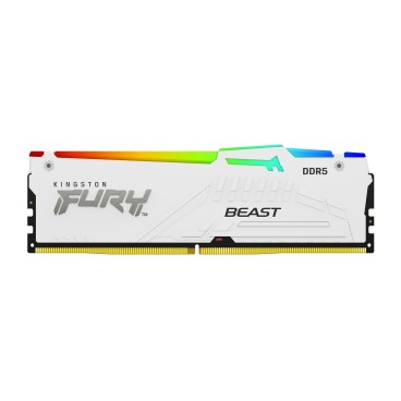 Kingston Technology FURY Beast 32GB 6000MT s DDR5 CL36 DIMM (Kits de 2) White RGB EXPO