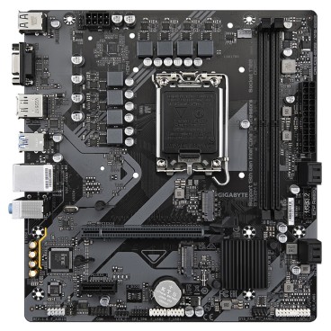 GIGABYTE B760M E Carte mère - Compatible avec les processeurs Intel Core 14ᵉ génération, VRM 6+1+1 phases, jusqu'à 7200 MHz