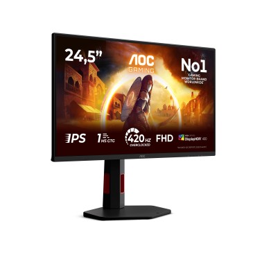 AOC G4 25G4KUR écran plat de PC 62,2 cm (24.5") 1920 x 1080 pixels Full HD LED Noir, Rouge