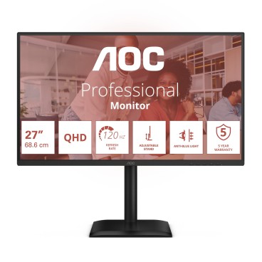 AOC E4 Q27E4U écran plat de PC 68,6 cm (27") 2560 x 1440 pixels Quad HD LED Noir