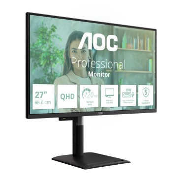 AOC Q27P4U écran plat de PC 68,6 cm (27") 2560 x 1440 pixels Wide Quad HD Noir