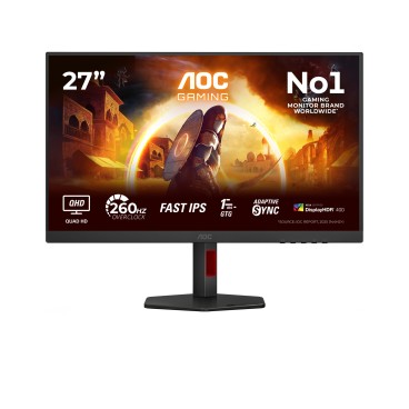 AOC G4 Q27G4ZR écran plat de PC 68,6 cm (27") 2560 x 1440 pixels Quad HD LED Noir, Rouge
