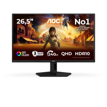 AOC G4 Q27G41ZDF écran plat de PC 67,3 cm (26.5") 2560 x 1440 pixels Quad HD QD-OLED Noir, Rouge