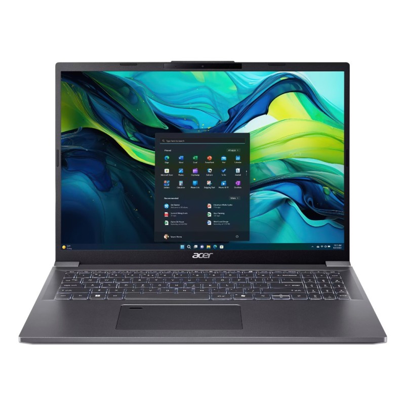 Acer Aspire 16 A16-71M-506P Intel Core 5 115U Ordinateur portable 40,6 cm (16") WUXGA+ 16 Go LPDDR5x-SDRAM 1 To SSD Wi-Fi 6E