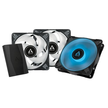 ARCTIC P12 PWM PST RGB 0dB Boitier PC Ventilateur 12 cm Noir 3 pièce(s)