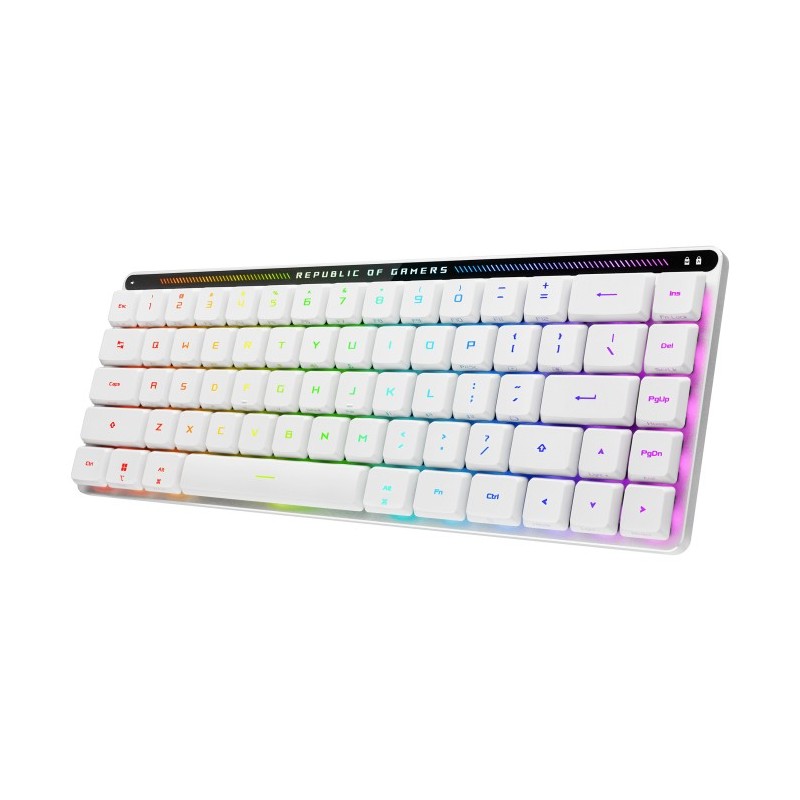ASUS ROG Falchion RX Low Profile clavier Gaming USB + RF Wireless + Bluetooth Blanc