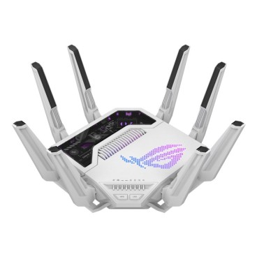 ASUS ROG Rapture GT-BE19000AI routeur sans fil 10 Gigabit Ethernet Tri-bande (2,4 GHz   5 GHz   6 GHz) Blanc