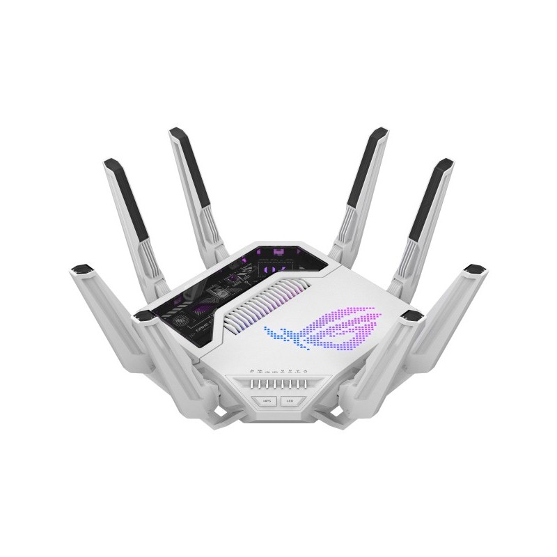 ASUS ROG Rapture GT-BE19000AI routeur sans fil 10 Gigabit Ethernet Tri-bande (2,4 GHz   5 GHz   6 GHz) Blanc